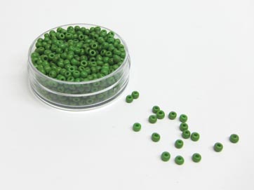 Glasperlen 2,2 / 3mmD grün satt